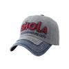 Vintage BHOLA embroidered baseball cap women's summer color matching letter cap large brim men's outdoor sunshade sunscreen cap~