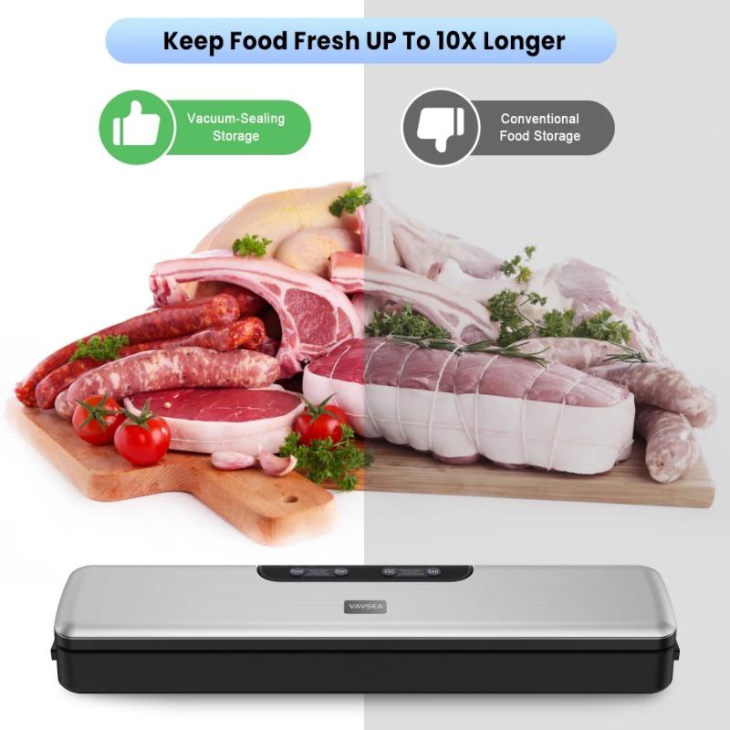 Вакуумный упаковщик 70 кПа Машины для запечатывания пищевых продуктов Автоматическая система запечатывания воздуха с 5 пакетами для хранения сухих и влажных продуктов Sous