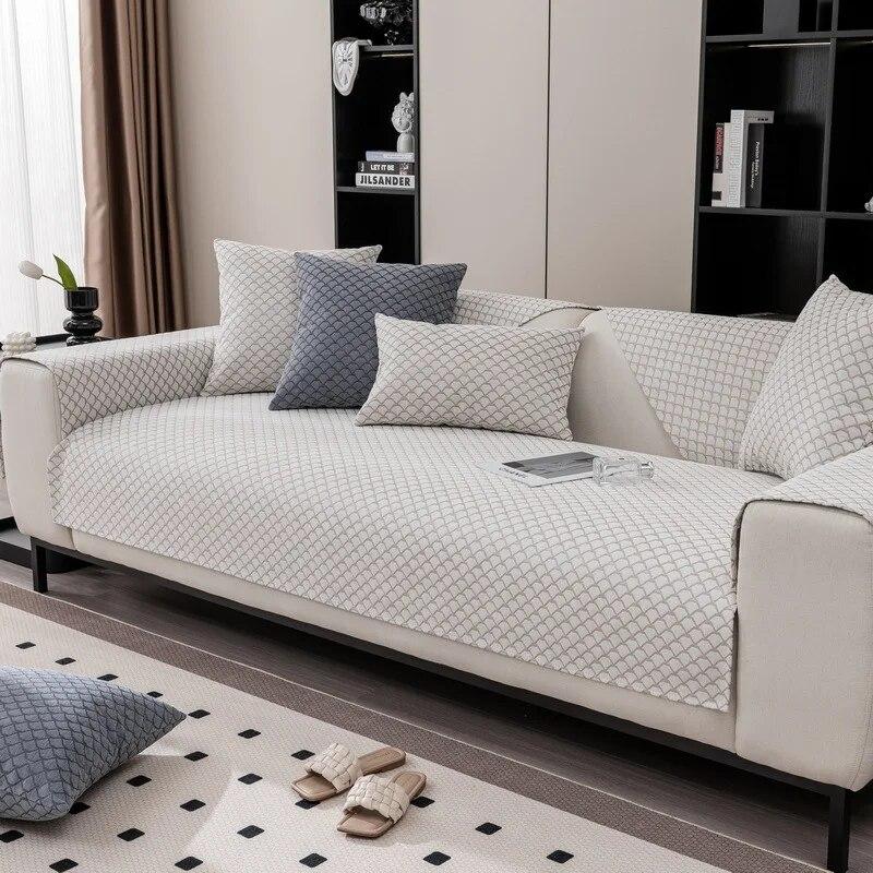 Универсальный чехол для дивана Four Seasons, однотонный плед для гостиной, подушка для спинки дивана, нескользящая пылезащитная защита для мебели