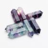 100g Natural Green Purple Fluorite Quartz Crystal Wand Point Healing Random