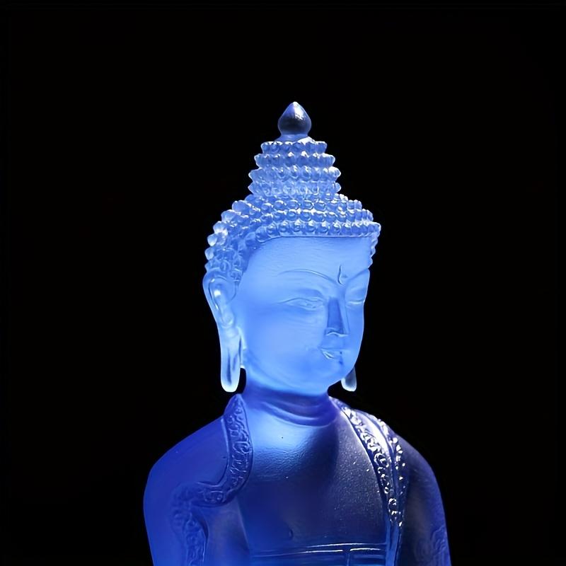 1pc Classic Resin Buddha Statue Ornament, Symbolizing Good Luck & Spiritual Enlightenment, Floor Placement