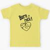 Born To Rock - Metalhead Baby Gift Little Girl / Boy (Yellow) Kids T-Shirt
