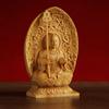 Самшитовый Бодхисаттва Дзидзо, Миниатюрная статуя Будды, Мизуко Дзидзо, Амулет на удачу, Резная деревянная статуя Будды, Молитва о защите от зла, Фэн-шуй,