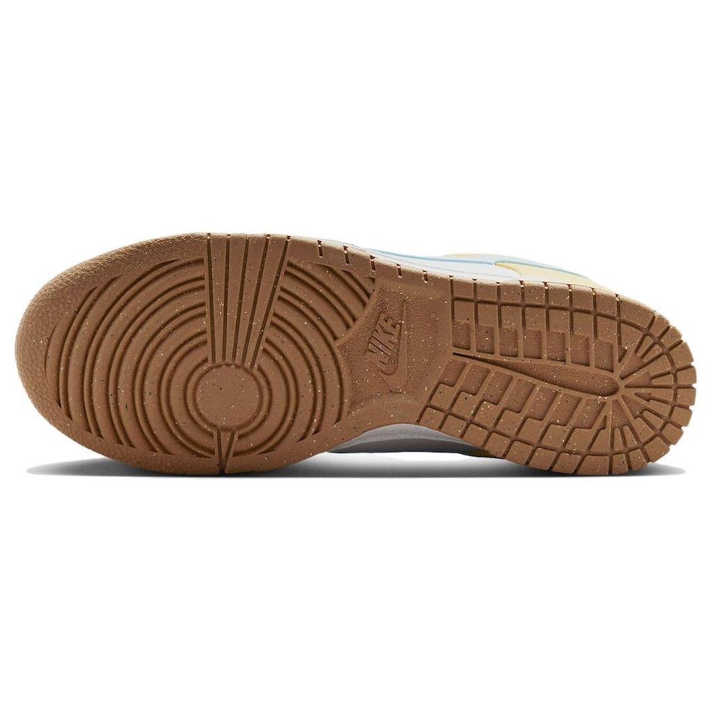 Nike Dunk Low Next Nature Soft Yellow Водолей Синие женские кроссовки Кремовые Summit-White Glacier-Blue FZ4347-100