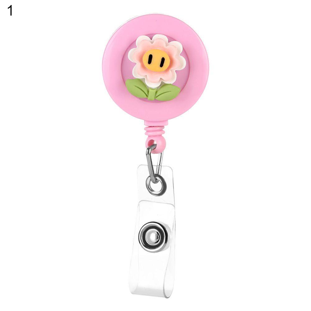 Портативный Цветок Фрукт Доктор Медсестра Клипса Бейдж Ролик Клипса Выдвижной Брелок Держатель для Бейджа ID-карты