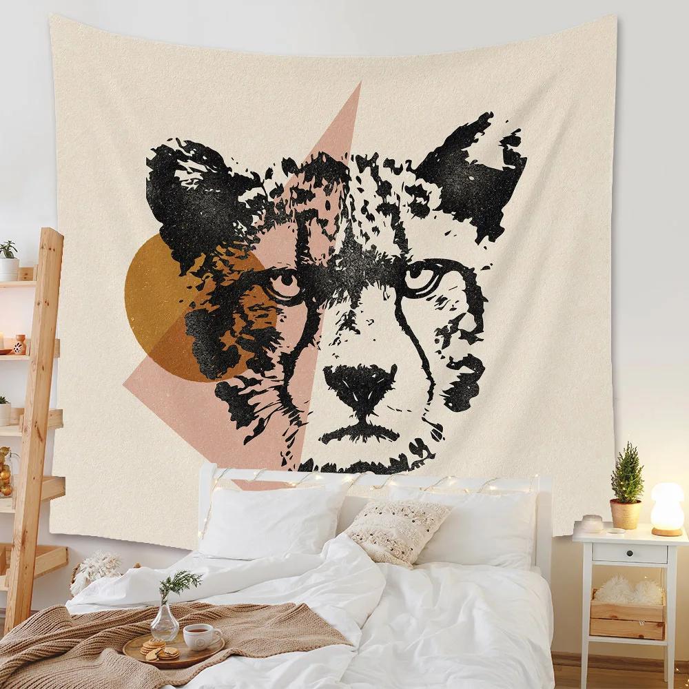 Бохо Фон Иллюстрация Фреска Декор Геометрический Гобелен Настенный Спальня Эстетическое Одеяло