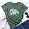 Summer Women's Printed Polar Bear Pure Cotton Loose Round Neck Short Sleeved T-Shirts Women’s