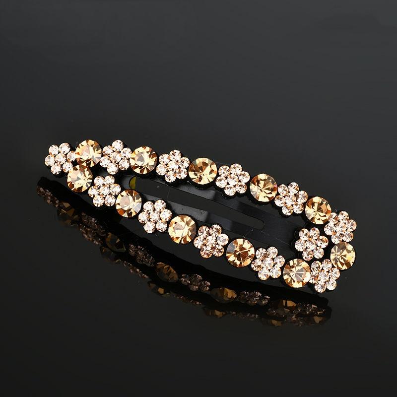2Pcs Hair Clip Women Hair Jewelry Rhinestone Hairpins Headwear Hair Accessories Shiny Crystal