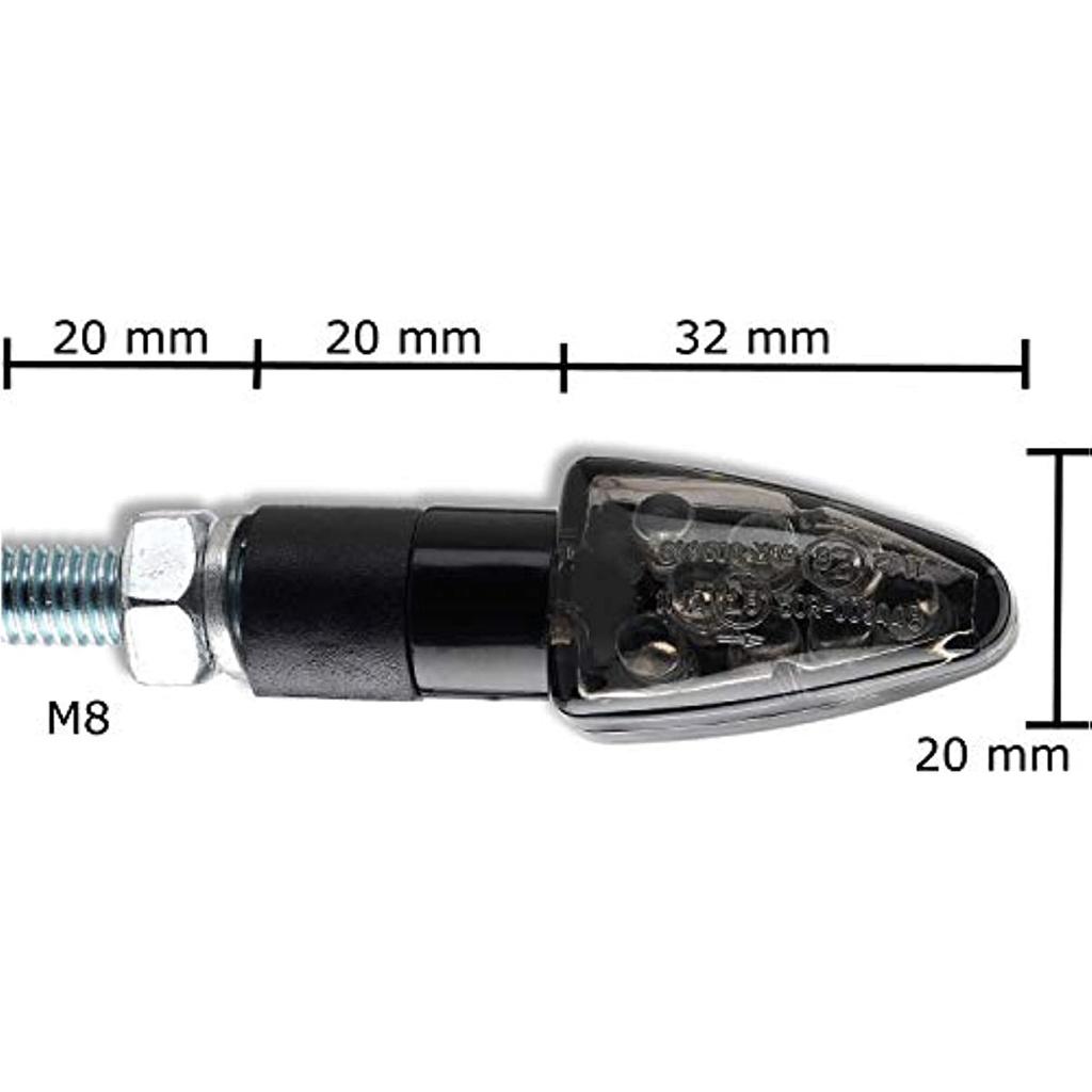 4 мини-индикатора, универсальный черный тонированный мастер индикаторов для мотоциклов, 2 пары индикаторов