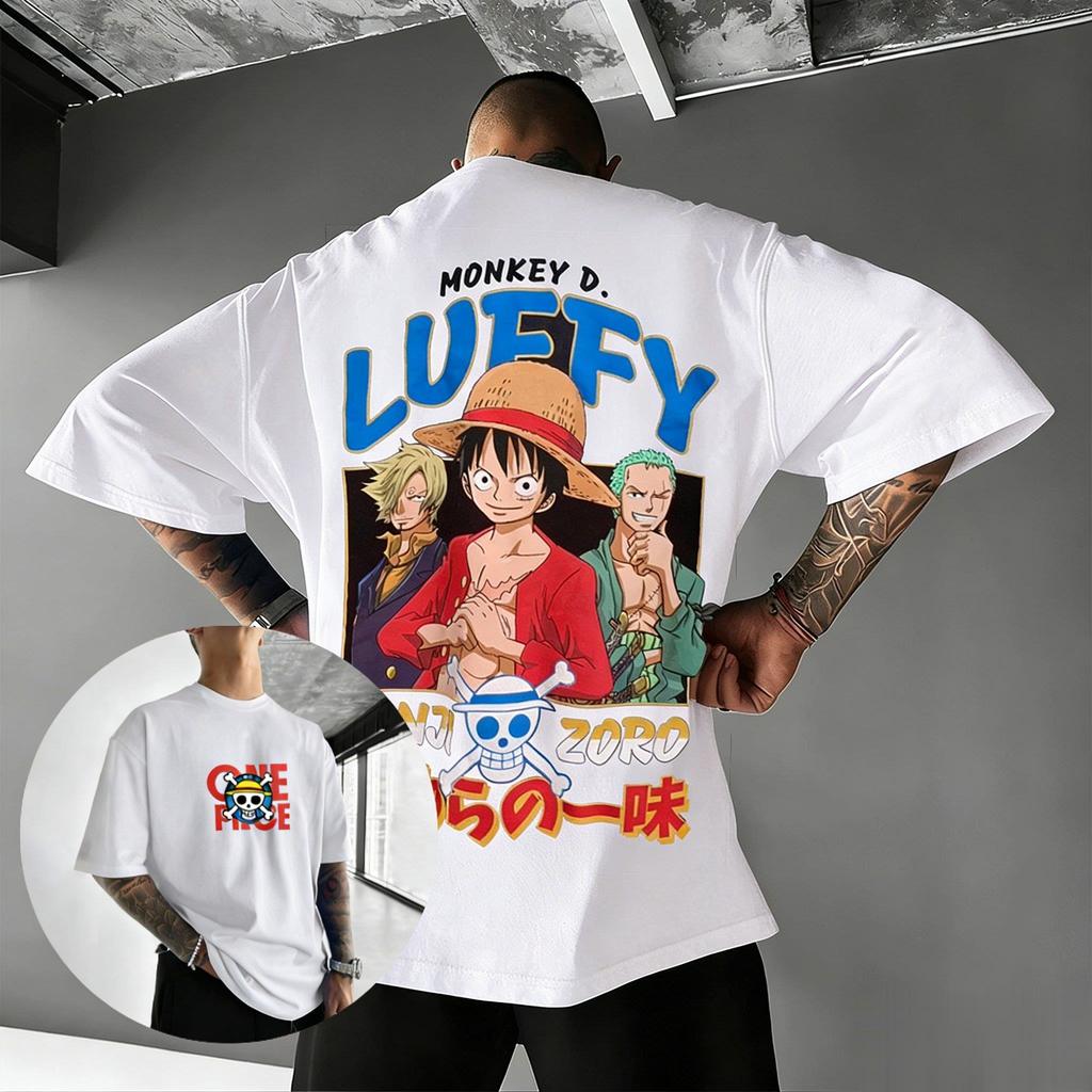 2026 Лето Y2k Оверсайз Цельный Luffy Аниме Графический Футболка Мужчины Женщины Уличная Одежда Футболка Повседневная С Коротким Рукавом Топы Мультяшный Принт