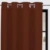 Pure Cotton Eyelet Curtain 135x250 Cm PANAMA Brick, by Soleil d'Ocre