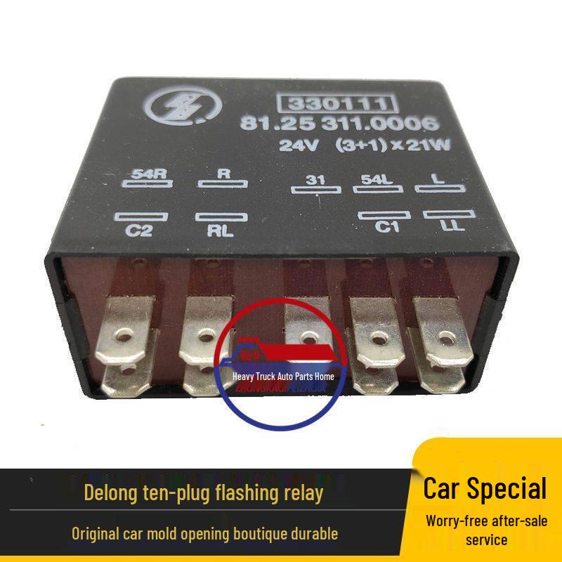 Shaanxi Delong F3000/F2000 Ten-Pin Wiper Flasher Relay