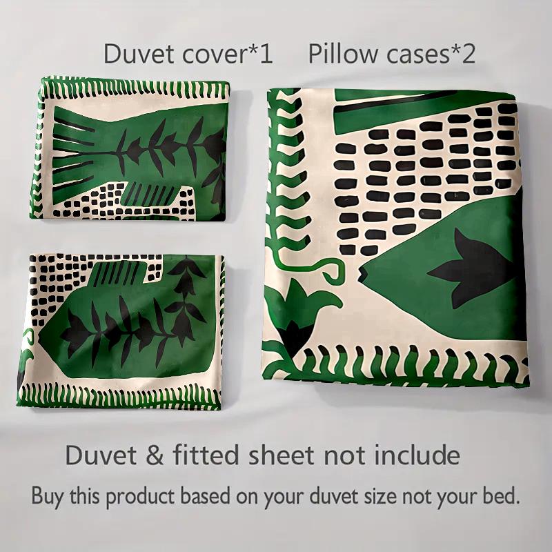 Green leafy design Bedding Duvet cover sets Duvet covers Pillowcases gifts (1 * Duvet Cover 2 * Pillowcases, without duvet insert)