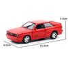 1/36 Scale Quattro Toy Car Model Miniature Free Wheel Pull Back Doors Openable Diecast Metal Collection for Children Boy