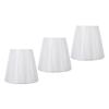 3pcs Fabric Lampshade Pleated Clip On Decorative Lamp Shade for Wall Table Lamp Modern E14 Candle Ch