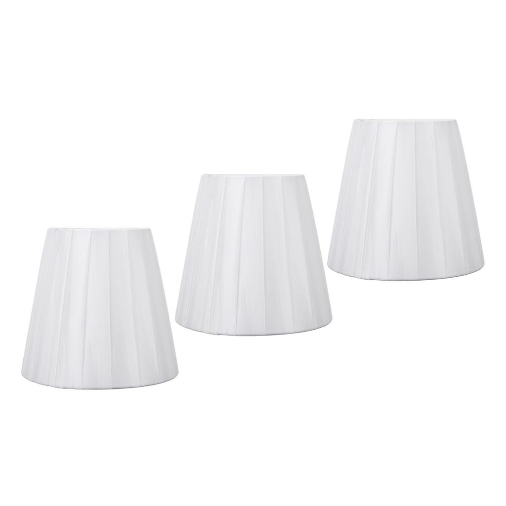 3pcs Fabric Lampshade Pleated Clip On Decorative Lamp Shade for Wall Table Lamp Modern E14 Candle Ch