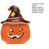 Halloween Ceramic Pumpkin Tea Light Holder Tabletop Spooky Pumpkin Sculptures Candle Holder for Home Holiday Party Decoration
