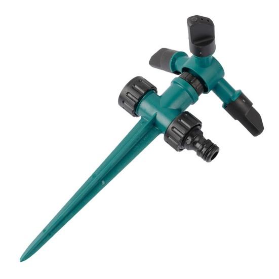 Вращающийся на 360 градусов спринклер для газона с колышком, система полива сада с большой площадью покрытия, регулируемый спринклер для патио