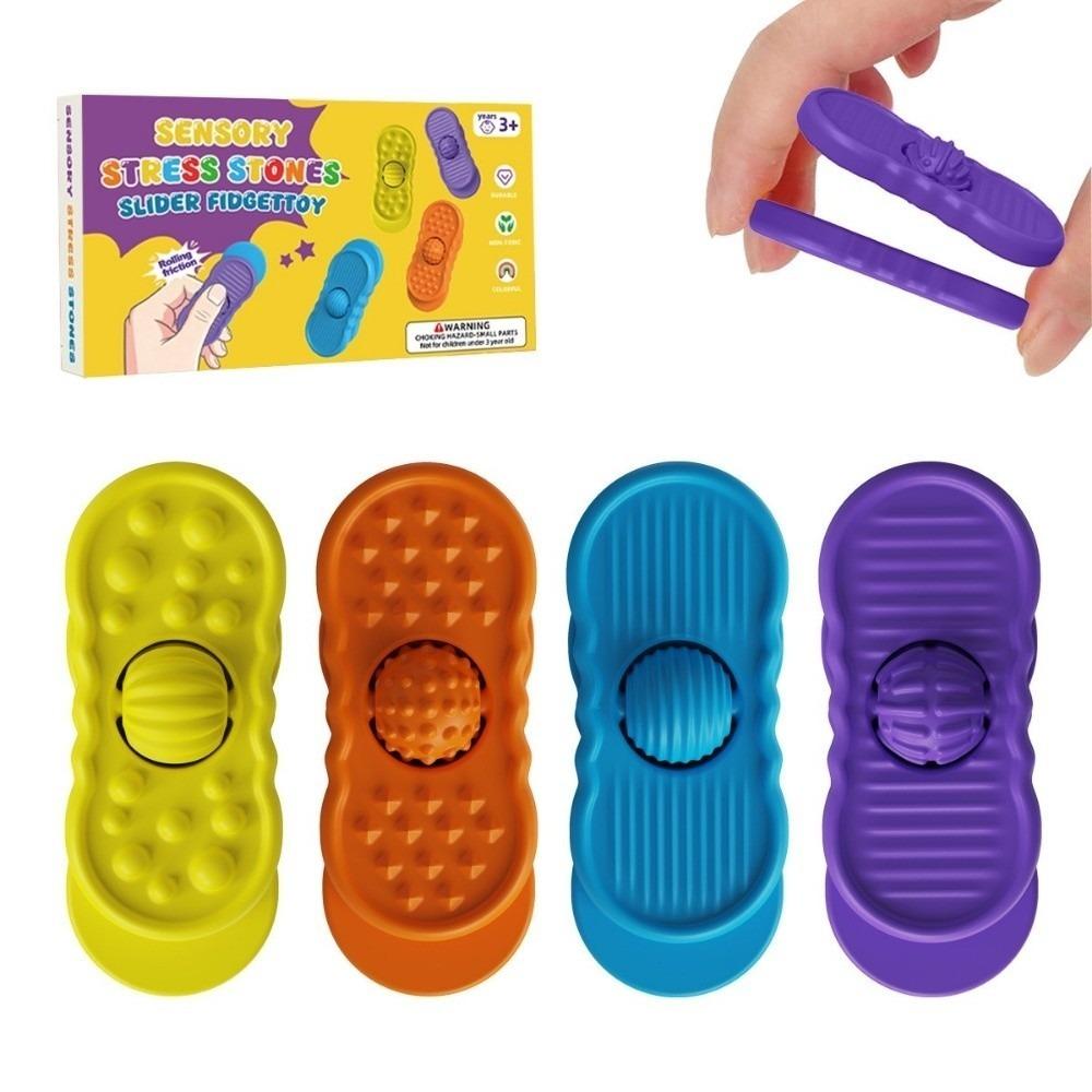 with Rolling Ball Sensory Stone Toy Silicone Fidgeting Toys Suitable for Children Teens