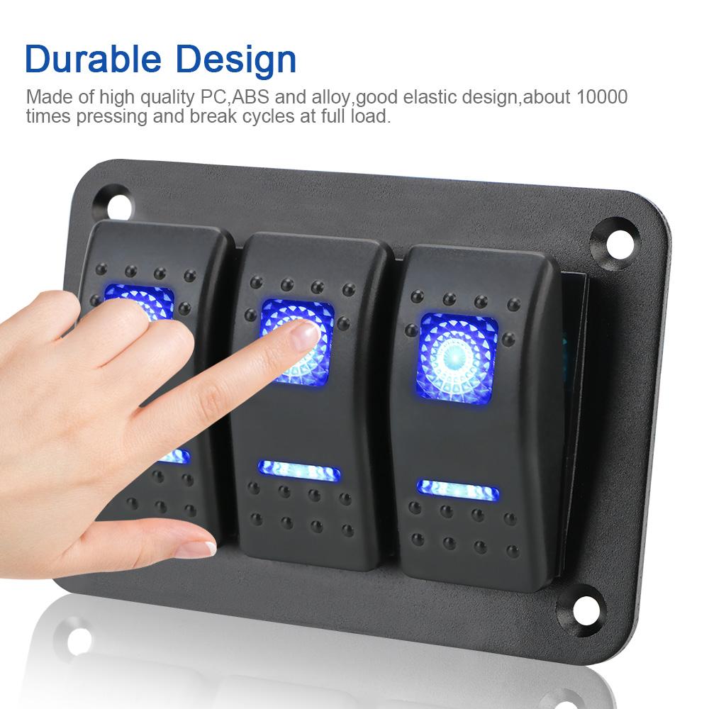 3-х клавишный переключатель панели однорядный автомобильный переключатель ВКЛ/ВЫКЛ фары автомобиль грузовик автоматический выключатель