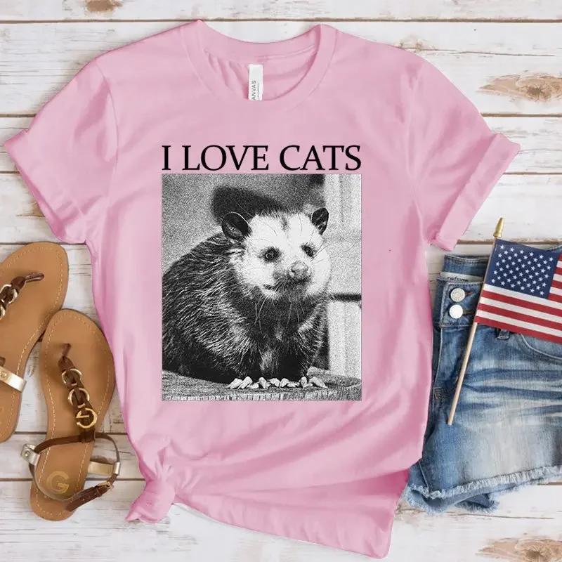 Opossum Women Tee Shirt Lady Print 90s Clothes Female T Women Top Short Sleeve Fashion Tshirt Summer Opossum Graphic Tshirts