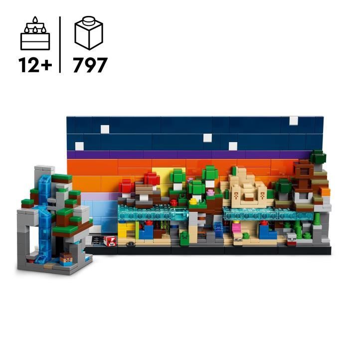 LEGO Minecraft 21589 Mini Biomes - Jouet de Construction pour Garçon ou Fille des 12 ans