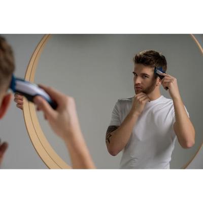 Машинка для стрижки волос - WAHL - COLOR PRO CORDLESS - 3,5 Вт - 8 насадок - Автономность : 60 мин - Синий / Серый