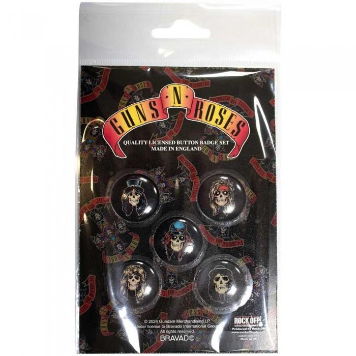 Guns N Roses Appetite Skulls Badge (Pack of 5)