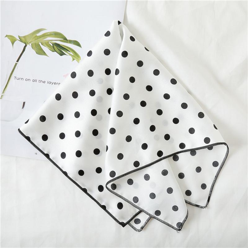 Women's One Size Fashionable Small Square Scarf Handle Bag Ribbons Multi-Function Decorative Neckerchief Hair Tie Bands