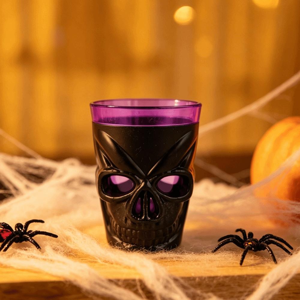 Flashing Skull Head Glowing Wine Cup LED Light Halloween Drinking Cup Bar