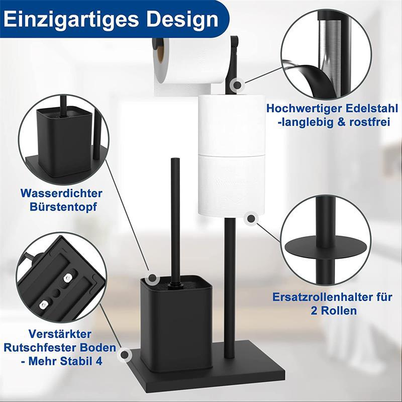 Держатель для туалетной щетки от пола до потолка Унитаз из нержавеющей стали Напольный держатель для туалетной бумаги Оборудование для ванной комнаты Подвесной светильник для ванной комнаты