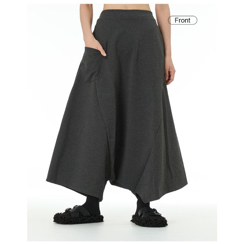 Осенне-зимние брюки в стиле хип-хоп с промежностью, индивидуальные женские брюки больших размеров, свободные оригинальные повседневные широкие брюки