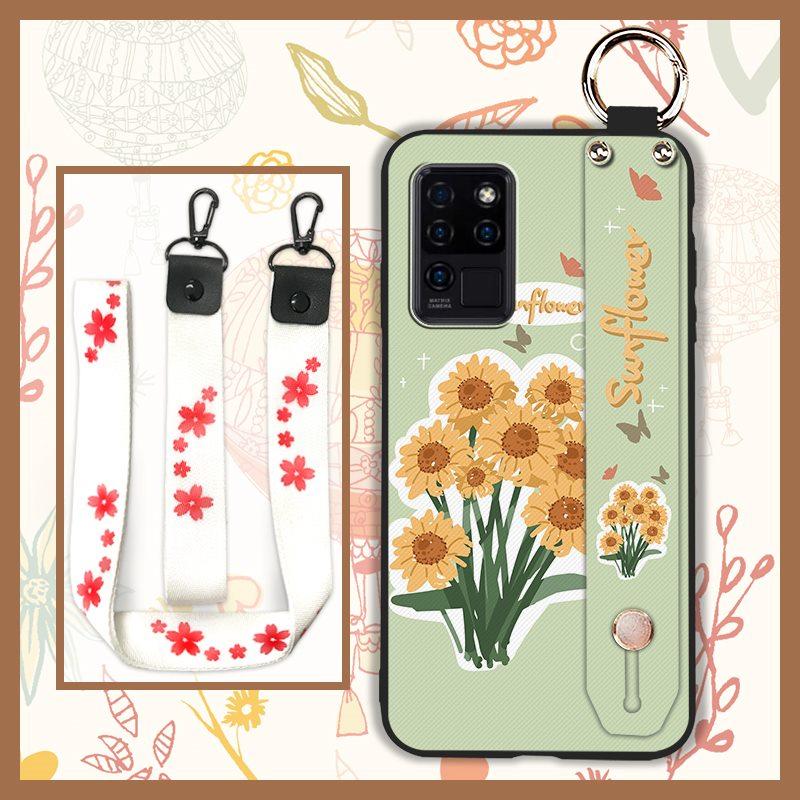 Водонепроницаемый Прочный Чехол для Телефона для Oukitel C21 Наручный Ремешок Наручный Ремешок Ударопрочный Силиконовый Подставка Защитное Кольцо Цветок