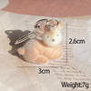 Flocking Cartoon Lamb Keychain Cute Kawaii Plush Animal Pendant Bag Charm Decoration Keyring Car Key Holder Earphone Case Gift