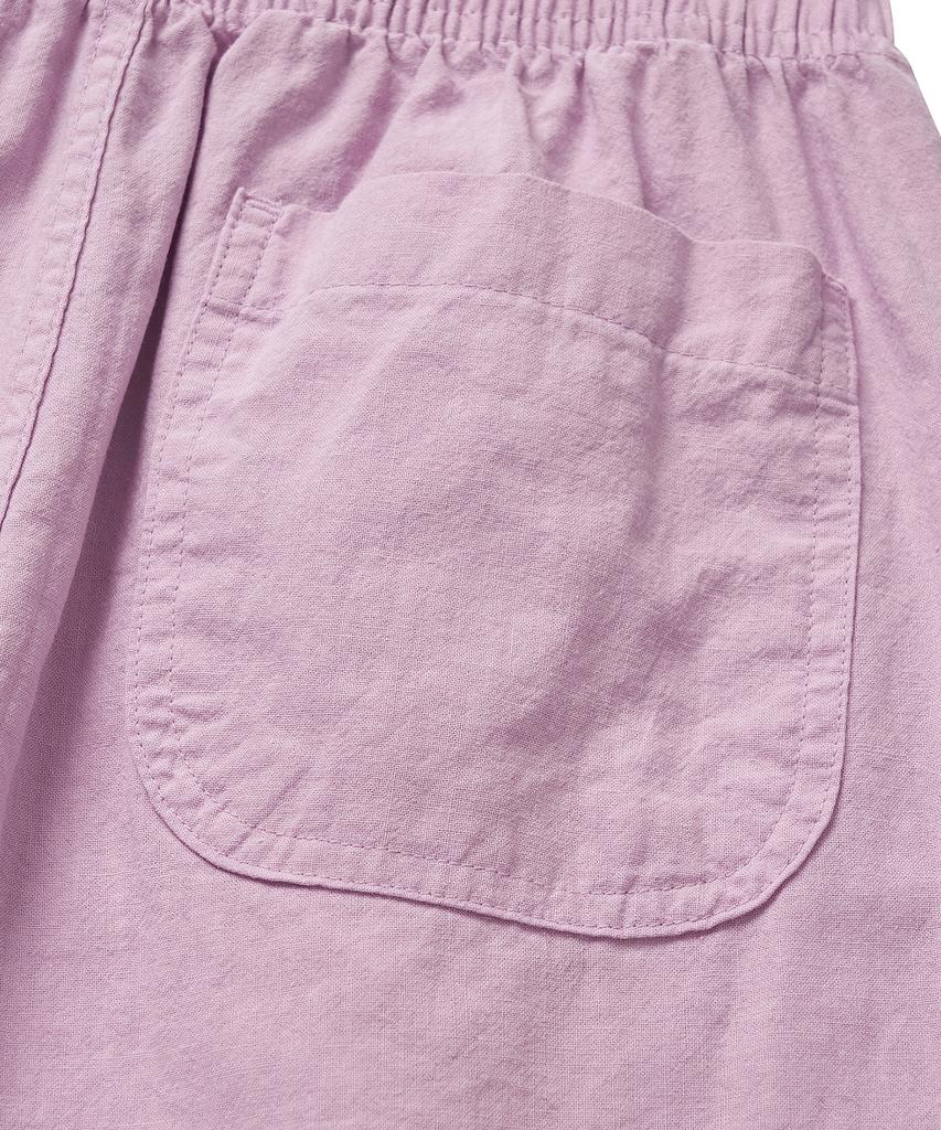 COTTON BELL Linen Elastic Waist Pants - Lavender