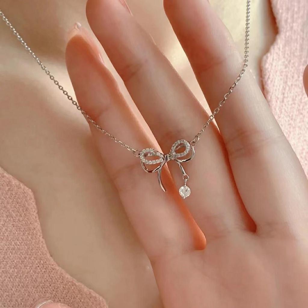 Double Bow Necklace Female Clavicle Chain