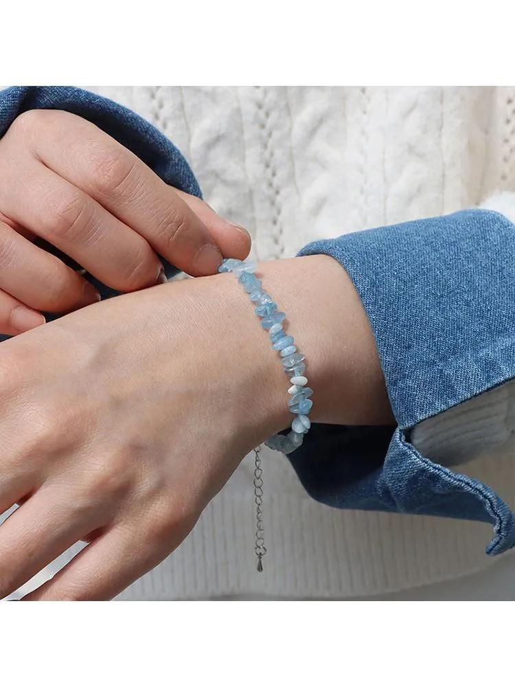 Браслет из натуральных каменных чипсов