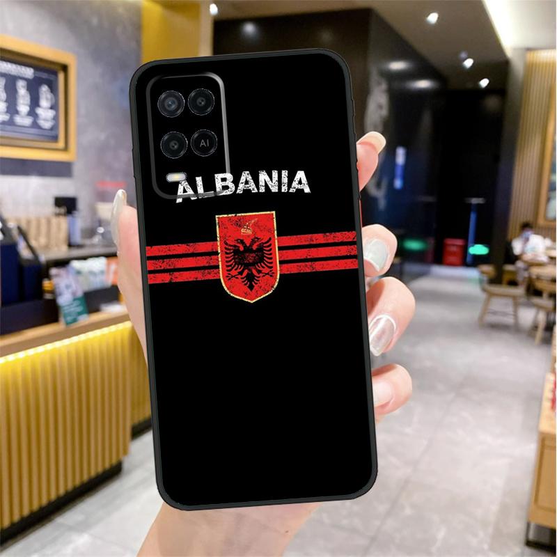 Albanian Flag Case For Oppo A96 A76 A16 A17 A18 A60 A80 A40 A38 A58 A78 A98 A94 A74 A54 A15 A57 A77 A5 Pro