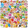 100 New Style Mixed-match Cartoon Doodle Animal Food Stickers DIY Suitcase Notebook Water Cup Stickers