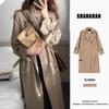 2025 New Mid-Length Women's Autumn Trench Coat - Chic, Petite, Korean Style