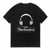 Футболка с принтом наушников Technics, проигрыватель, музыкальный дом, техно, электронная музыка, хип-хоп, новая, с круглым вырезом, футболка для солнечной погоды, летняя повседневная футболка