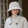 Новая шляпа женская высококачественная однотонная универсальная шляпа-ведро с буквенным принтом японская простая шляпа-умывальник