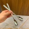 Stainless Steel Spoon Long Handle Stirring Spoon Household Seasoning Spoon Milk Tea Coffee Spoon Desseert Tool Restaurant Supply