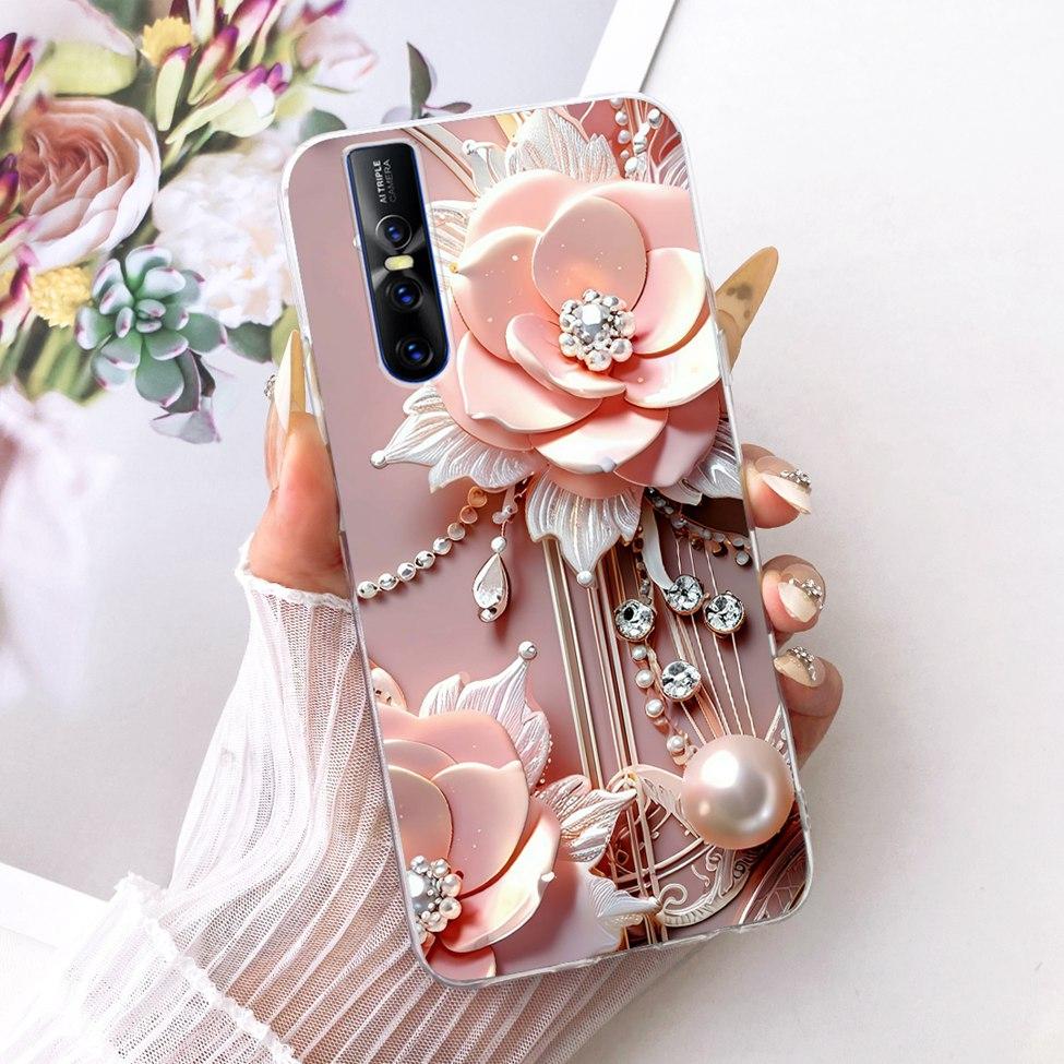 Casing For Vivo V15 Pro Cover Transparent Cute Cat Fashion Butterfly Funny Painted Phone Case For Vivo 1818
