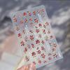 Tomoni Прозрачные Люксовые Наклейки для Ногтей: Золото, Фрукты, Красный Цветок, Листья