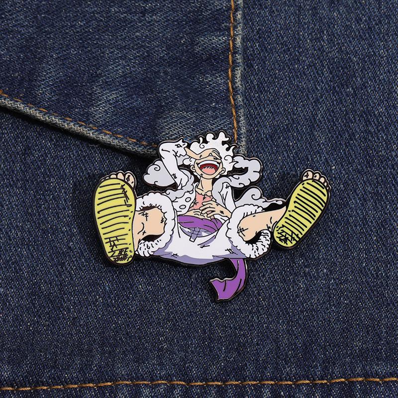 C7G Японское аниме One Piece Эмалевый значок Обезьяна Д. Луффи Металлическая мультяшная брошь Мужские Женские Броши Крутые Значки для портфеля Украсить