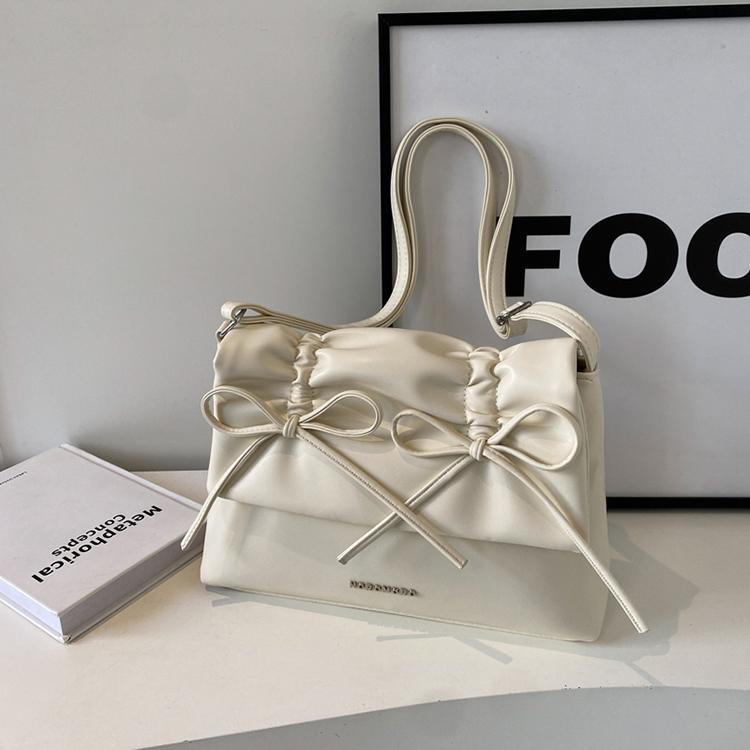 Модные сумки с бантом большой вместимости для женщин, корейские универсальные дорожные сумки для покупок, повседневная сумка через плечо на одно плечо