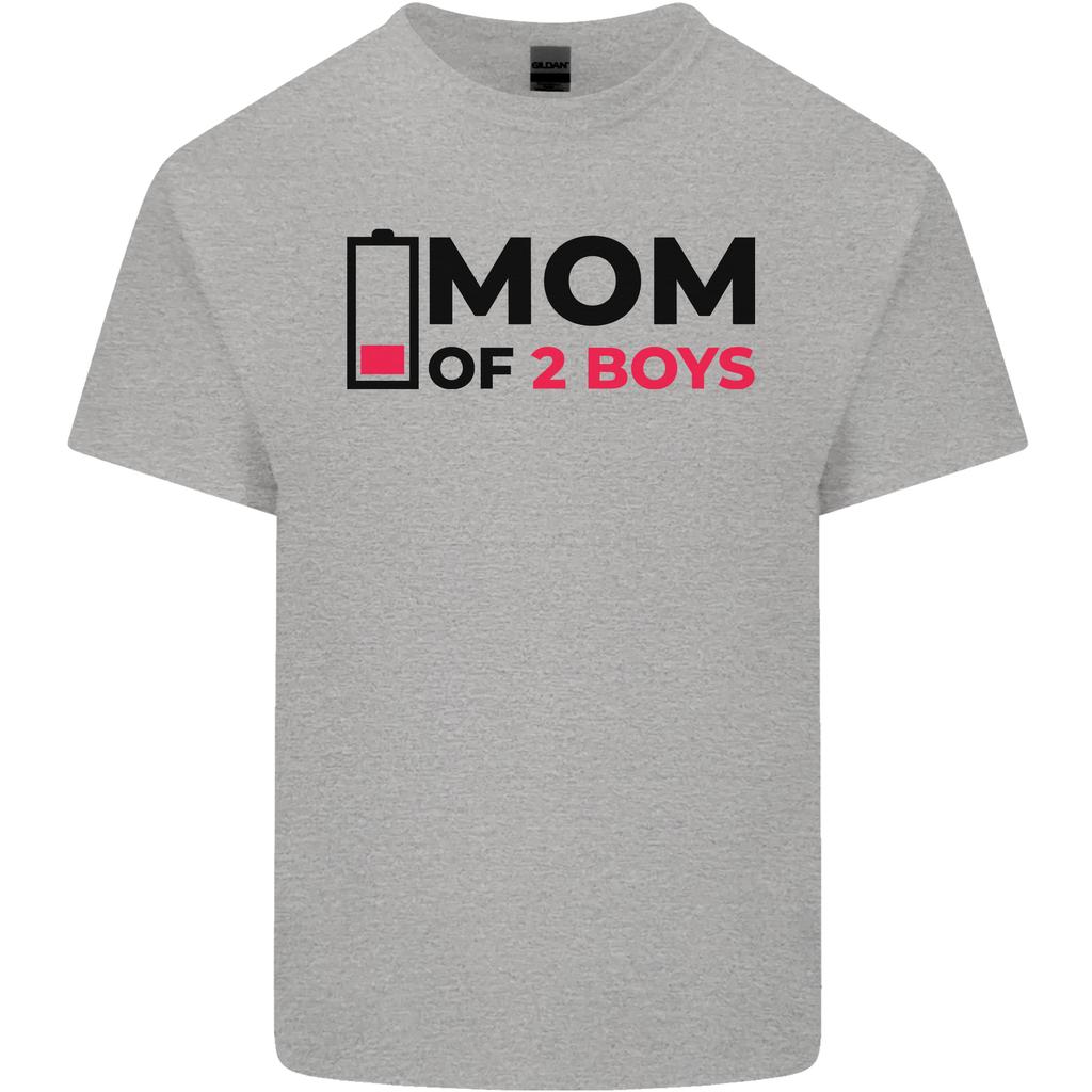 Mom of Two Boys Funny Mothers Day Unisexs Light Cotton TShirt
