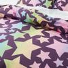 Gradient Rainbow Star Duvet Cover Set Queen Tie Dye Ombre Stars Reversible Purple Bedding Set Microfiber Cartoon Comforter Cover