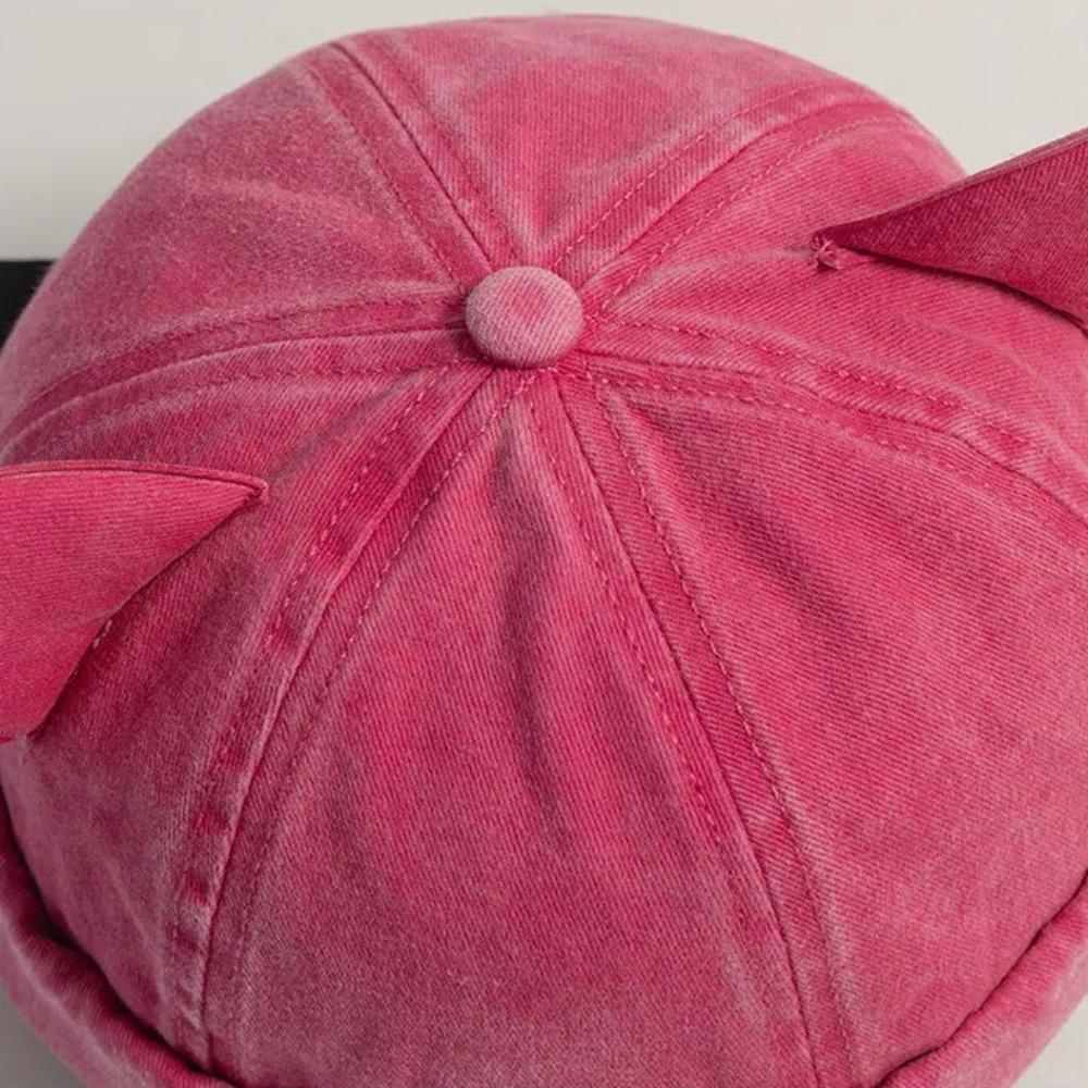 Washed Old Beanie Hat Solid Color Beanie Cap Fashion Cat Ears Landlord Hat Men